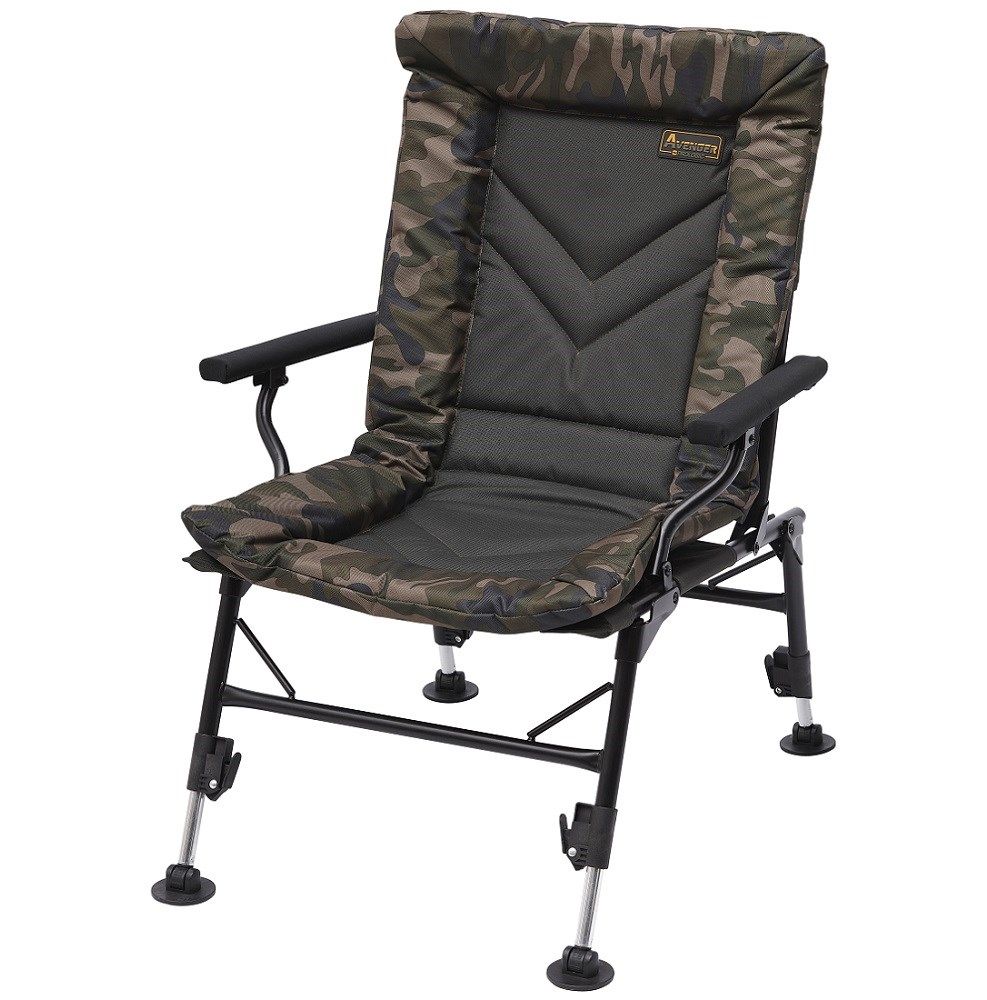 Prologic AVENGER COMFORT CAMO stolica s naslonima za ruke i navlakama