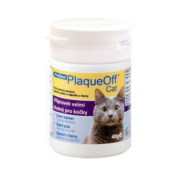 PlaqueOff Mačka - uklanjanje i prevencija zubnog kamenca, 40g