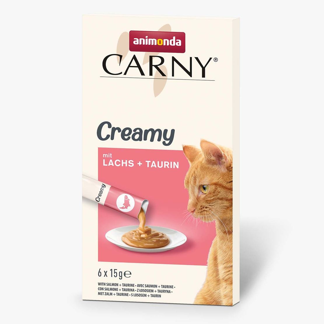 Animonda Carny Adult Creamy - losos i taurin 6 x 15 g