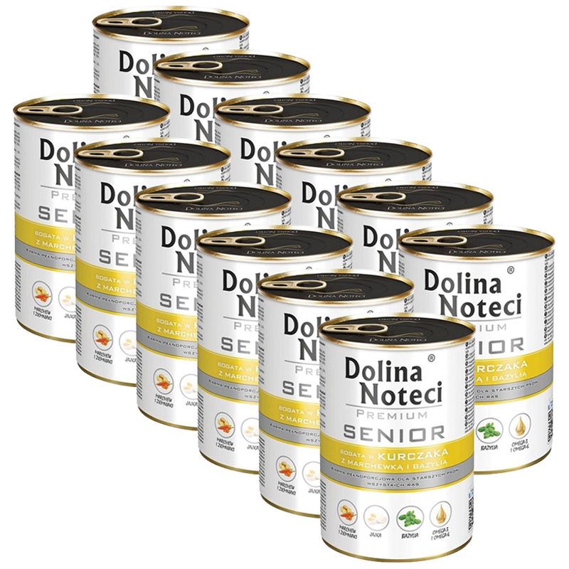 Dolina Noteci Premium Senior Rich in Chicken with Carrot & Basil 12 x 400 g