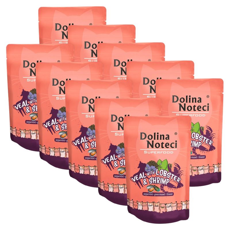 Dolina Noteci Superfood Cat Veal with Lobster & Shrimp 10 x 85 g