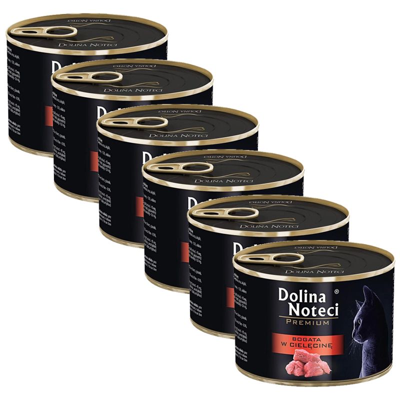 Dolina Noteci Premium Cat Rich in Veal 6 x 185 g