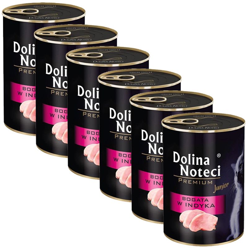 Dolina Noteci Premium Cat Junior Rich in Turkey 6 x 400 g