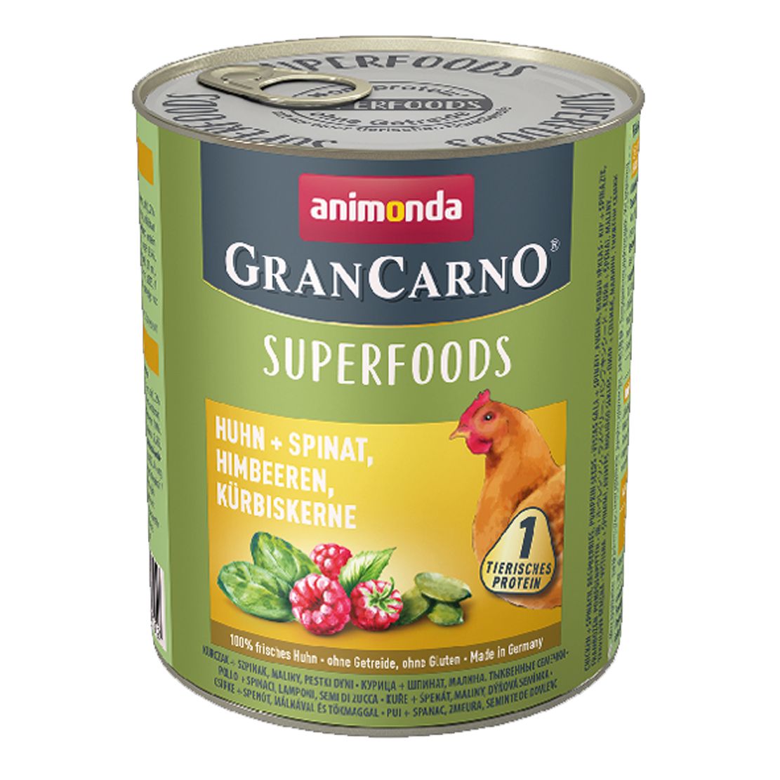Animonda GranCarno Superfoods - piletina + špinat i maline 800 g