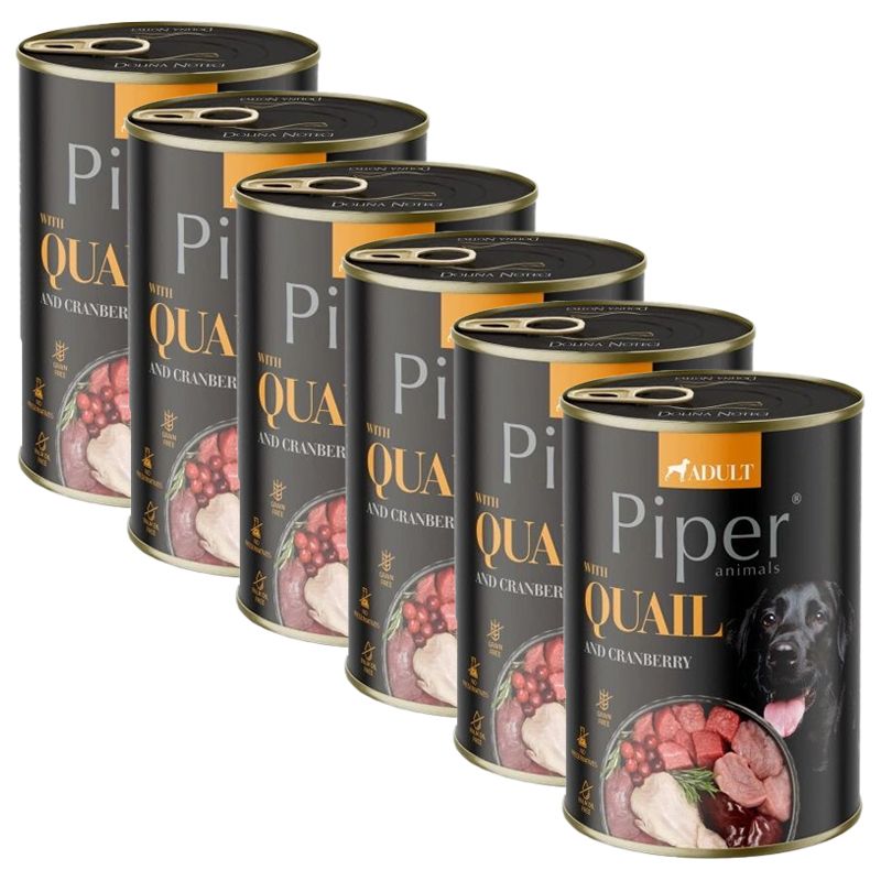 Konzerva Piper Adult s prepelicom i brusnicama 6 x 400 g