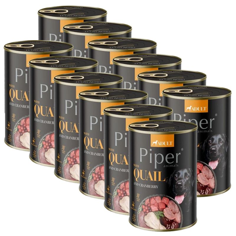 Konzerva Piper Adult s prepelicom i brusnicama 12 x 400 g