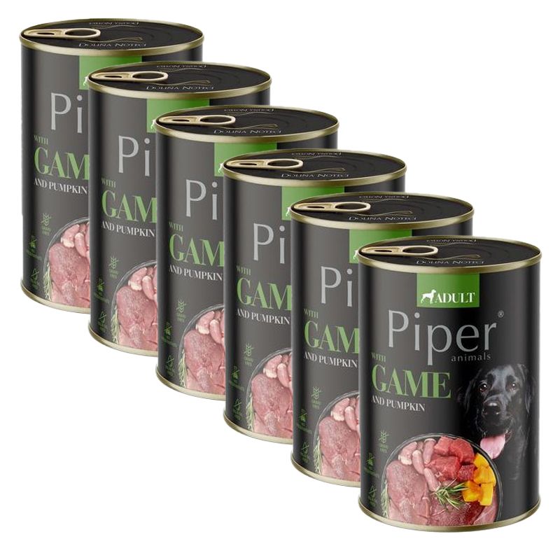 Konzerva Piper Adult s divljači i bundevom 6 x 400 g