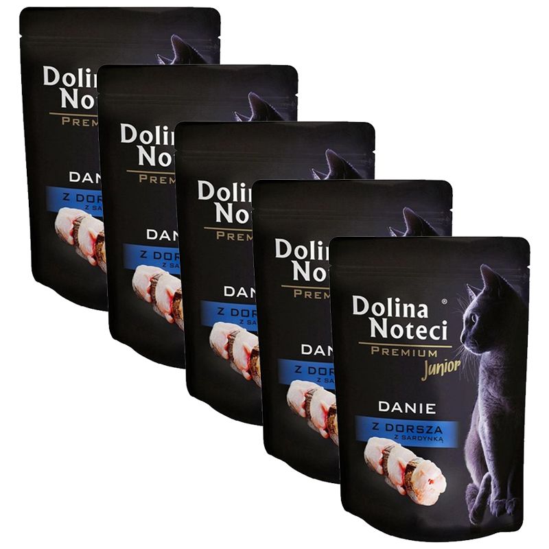 Dolina Noteci Premium Cat Junior Dish with Cod & Sardine 5 x 85 g
