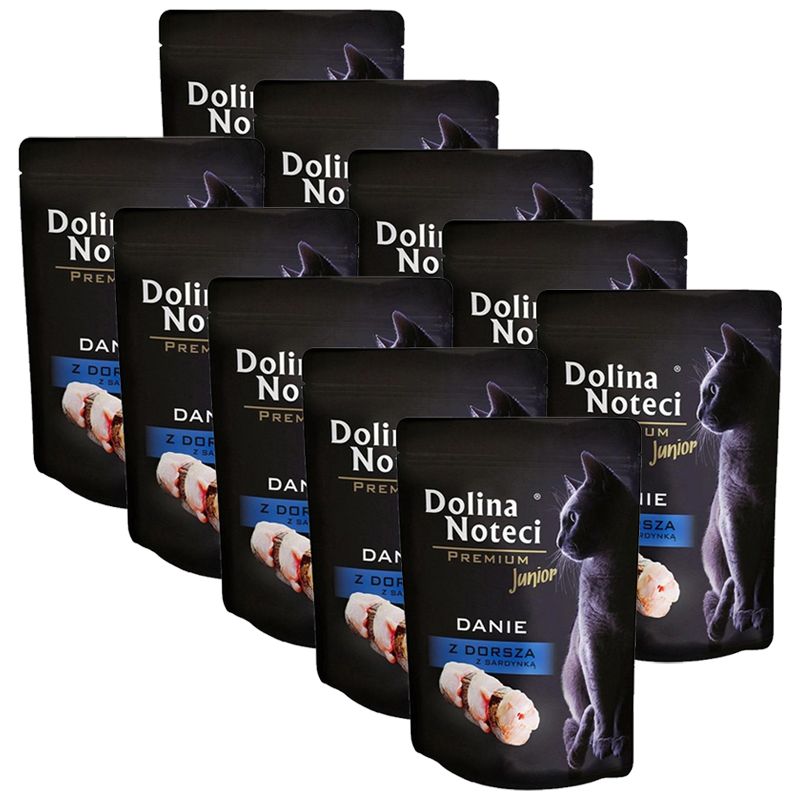 Dolina Noteci Premium Cat Junior Dish with Cod & Sardine 10 x 85 g