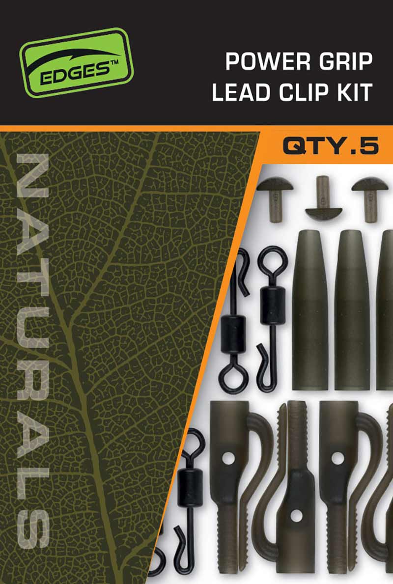 Fox Set za montažu Edges Naturals Power Grip Lead clip kit 5 kom