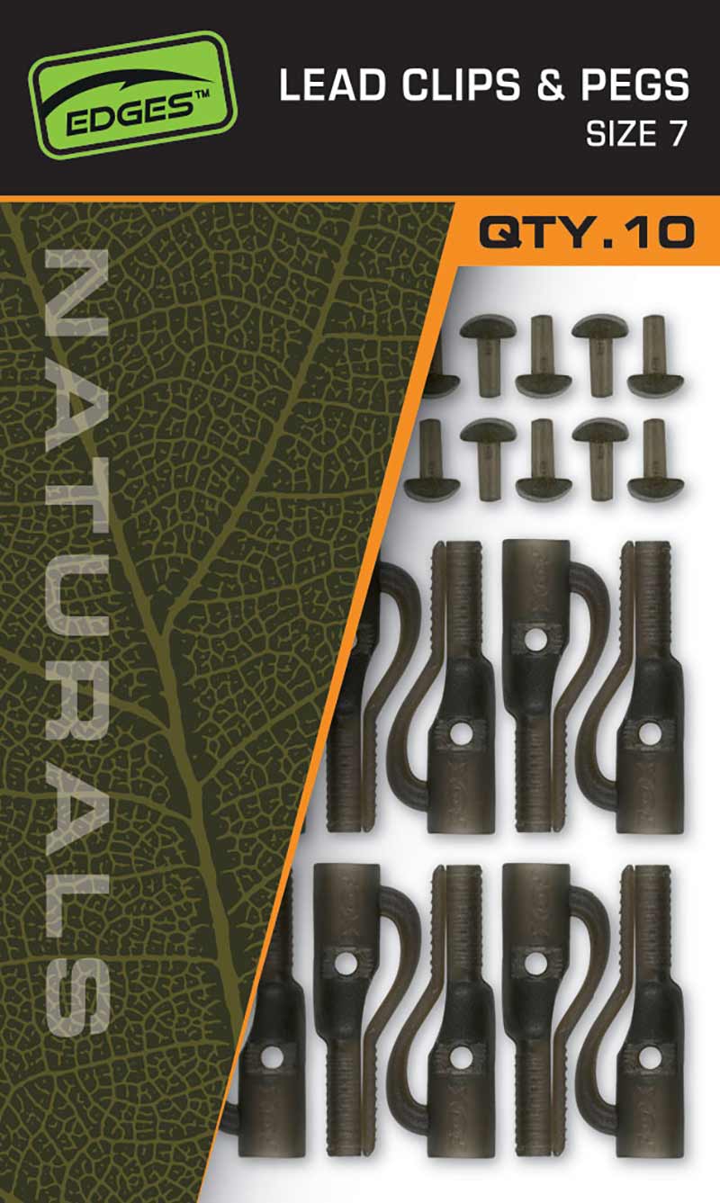 Fox kopce Edges Naturals Lead Clips Pegs Size 7