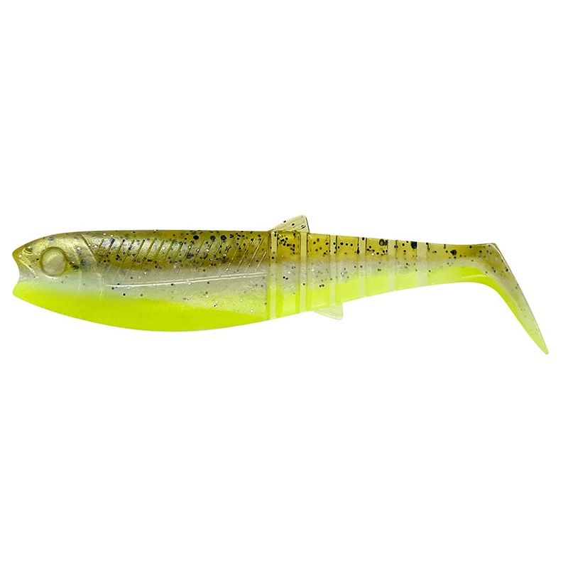 Savage Gear Gumena varalica Cannibal Shad Green Pearl Yellow 10cm 9g, 5 kom