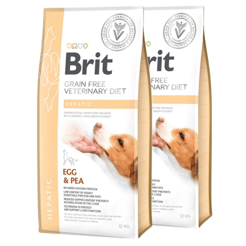 Brit Veterinary Diets GF dog Hepatic 2 x 12 kg