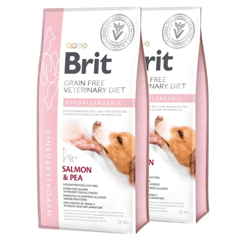 Brit Veterinary Diets GF dog Hypoallergenic 2 x 12 kg
