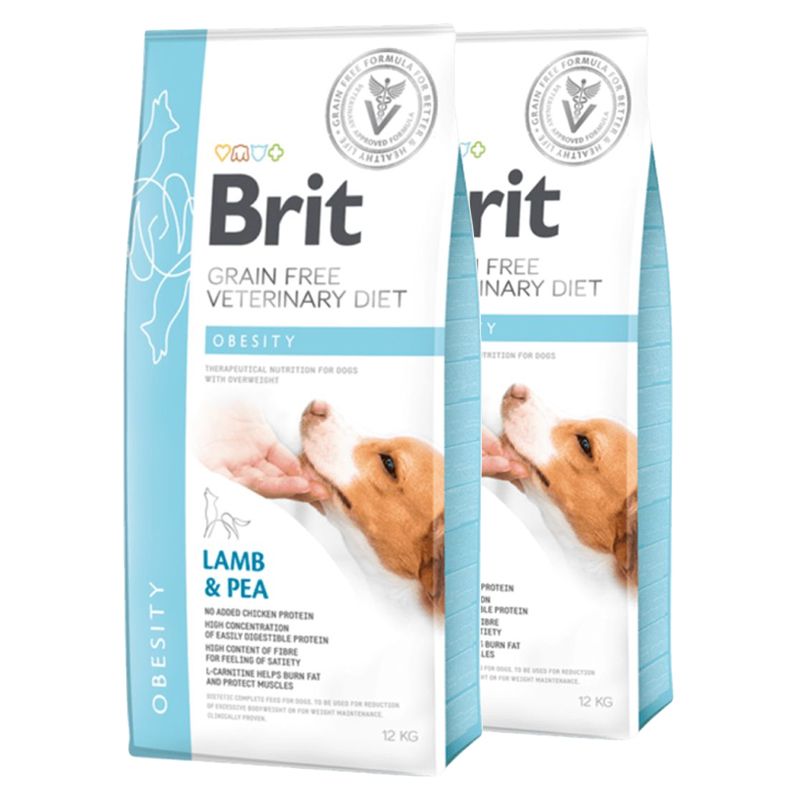 Brit Veterinary Diets GF dog Obesity 2 x 12 kg