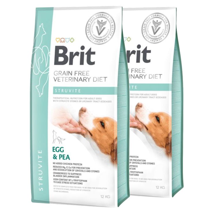 Brit Veterinary Diets GF dog Struvite 2 x 12 kg