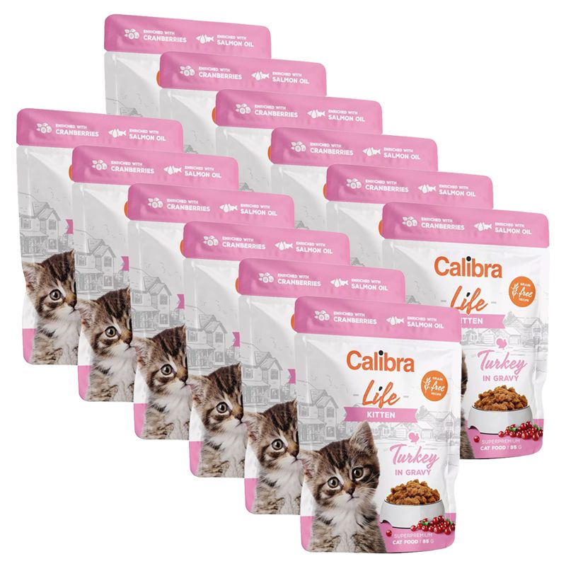 Calibra Cat Life Kitten Turkey in gravy 12 x 85 g