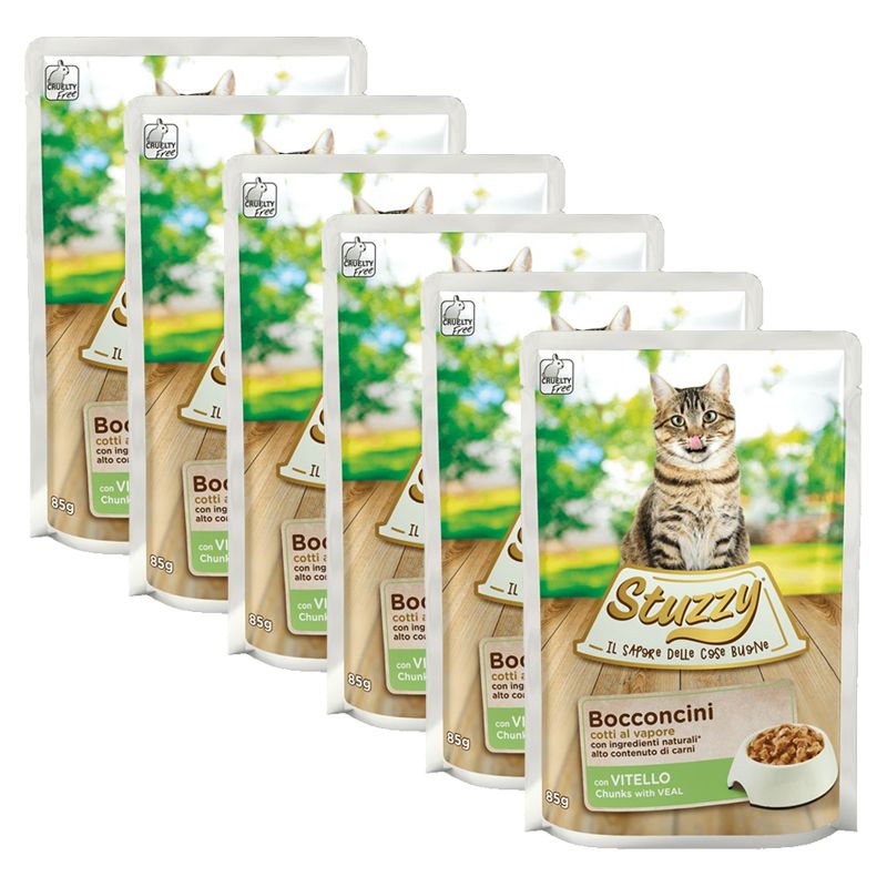 Stuzzy Cat Chunks teleća mesna kockice u umaku 6 x 85 g