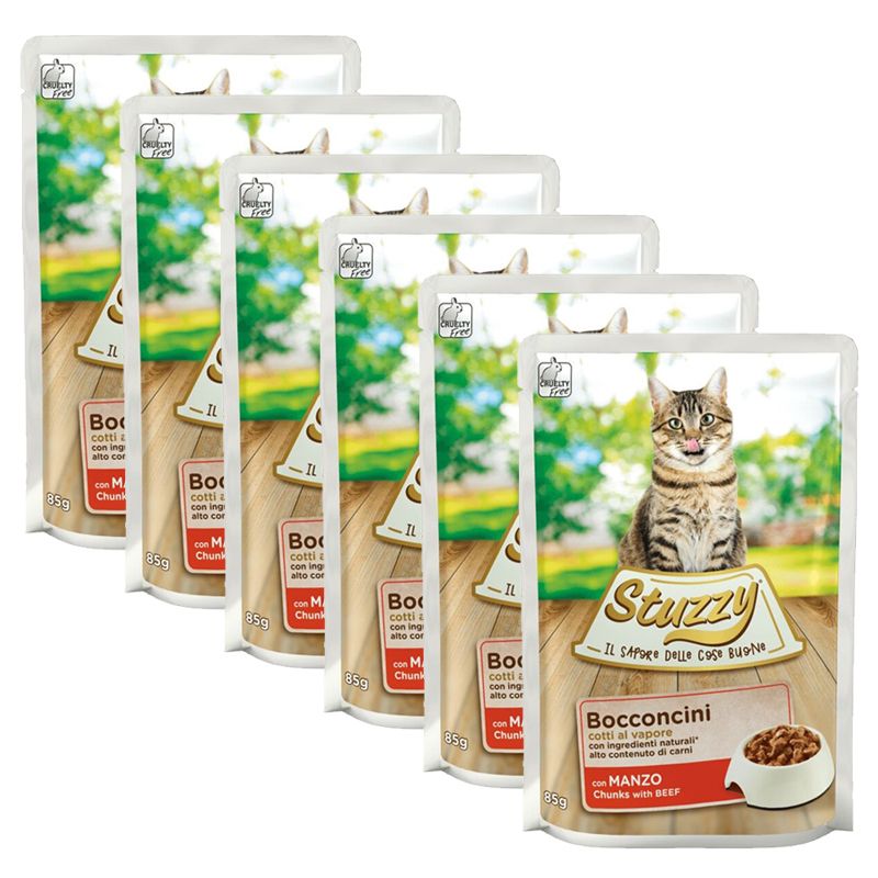 Stuzzy Cat Chunks goveđi komadići u umaku 6 x 85 g