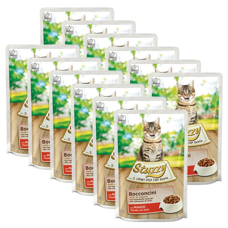 Stuzzy Cat Chunks goveđi komadići u umaku 12 x 85 g