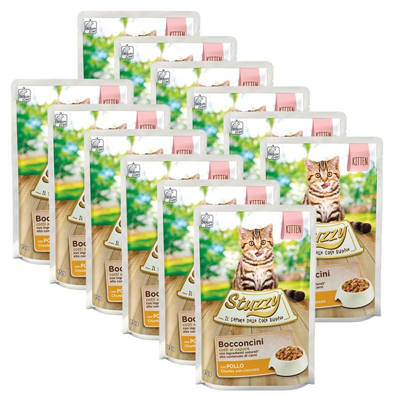 Stuzzy Cat Kitten Chunks komadi piletine u umaku 12 x 85 g