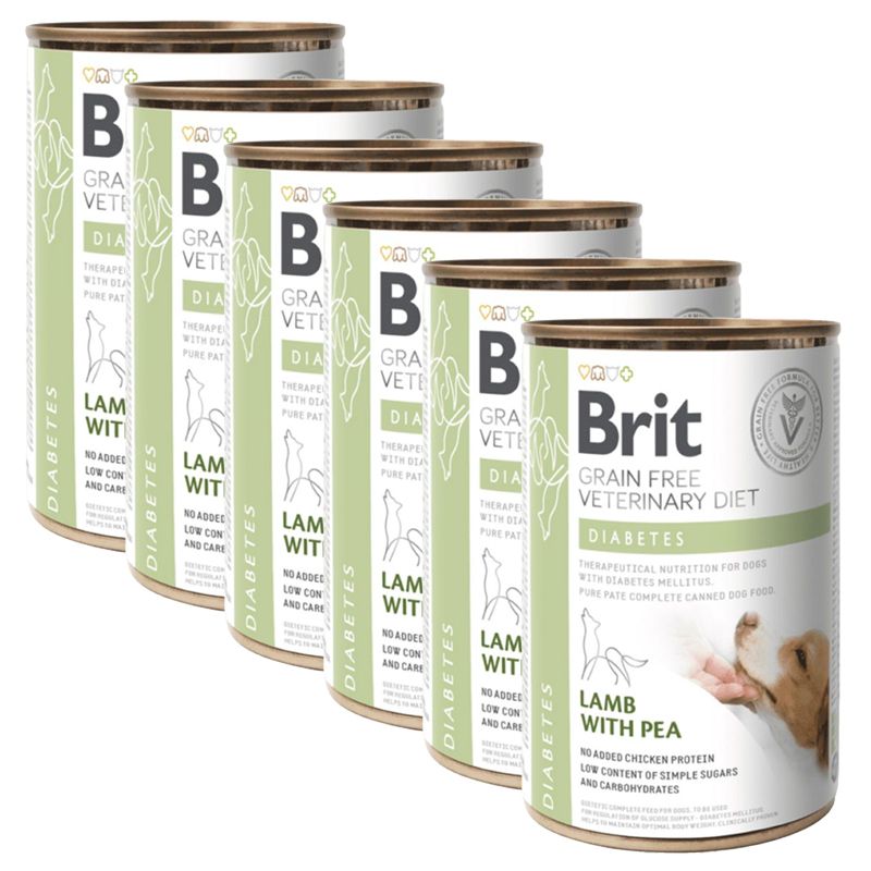 Brit Veterinary Diets GF dog Diabetes 6 x 400 g