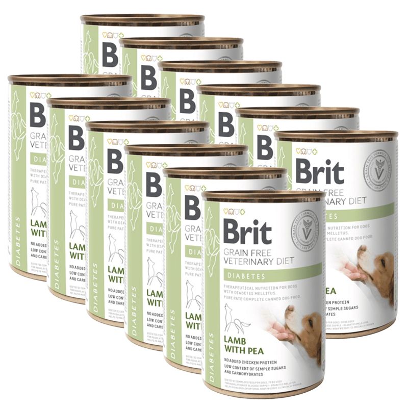 Brit Veterinary Diets GF dog Diabetes 12 x 400 g