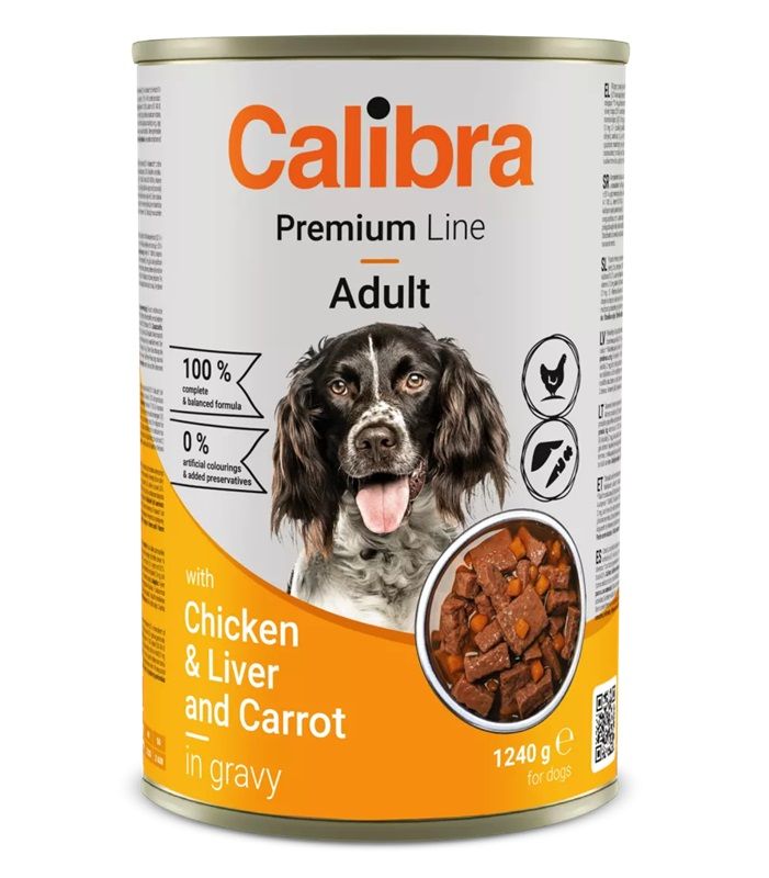 Calibra Dog Premium Adult s piletinom i jetrom 1240 g