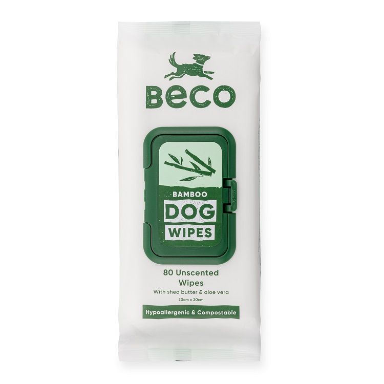 Beco Bamboo Vlažne maramice za pse, neparfimirane 80 kom