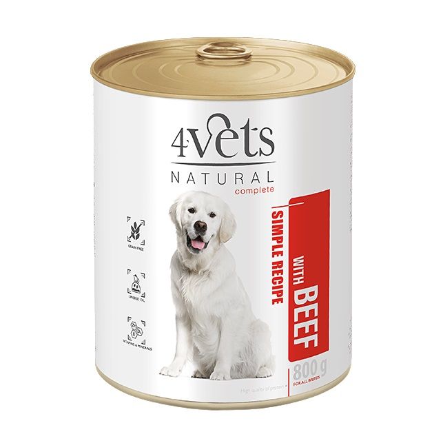 4Vets Natural Simple Recipe with Beef 800 g