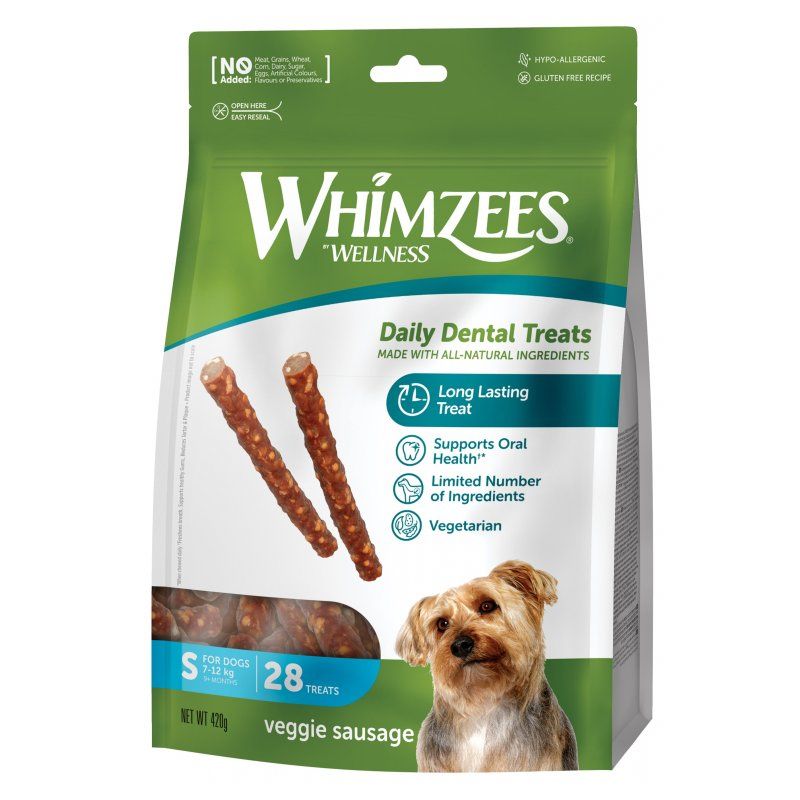 Whimzees Veggie kobasica S, 28 x 15 g