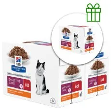 Hill's Prescription Diet i/d Njega probave vrećica za mačke piletina 12 x 85 g, 2+1 GRATIS