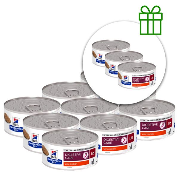 Hill's Prescription Diet i/d Njega probave konzerva za mačke 156 g, 9+3 GRATIS