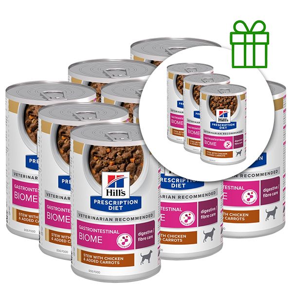Hill's Prescription Diet Gl Biome Stew Njega probave konzerva za pse 354 g, 9+3 GRATIS