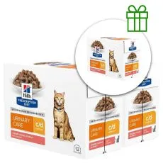 Hill's Prescription Diet Canine c/d Multicare Losos 12 x 85 g, 2+1 GRATIS