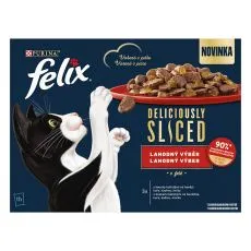 FELIX Deliciozno narezani Multipack govedina/piletina/pačetina/turčina u želeu 12x80g