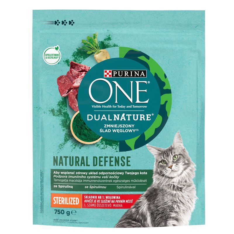 Purina ONE Dual Nature Sterilcat s govedinom i spirulinom 750 g