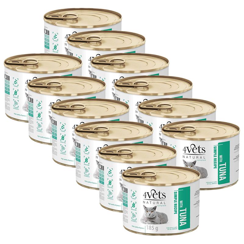 4Vets Cat Natural Simple Recipe with Tuna 12 x 185 g