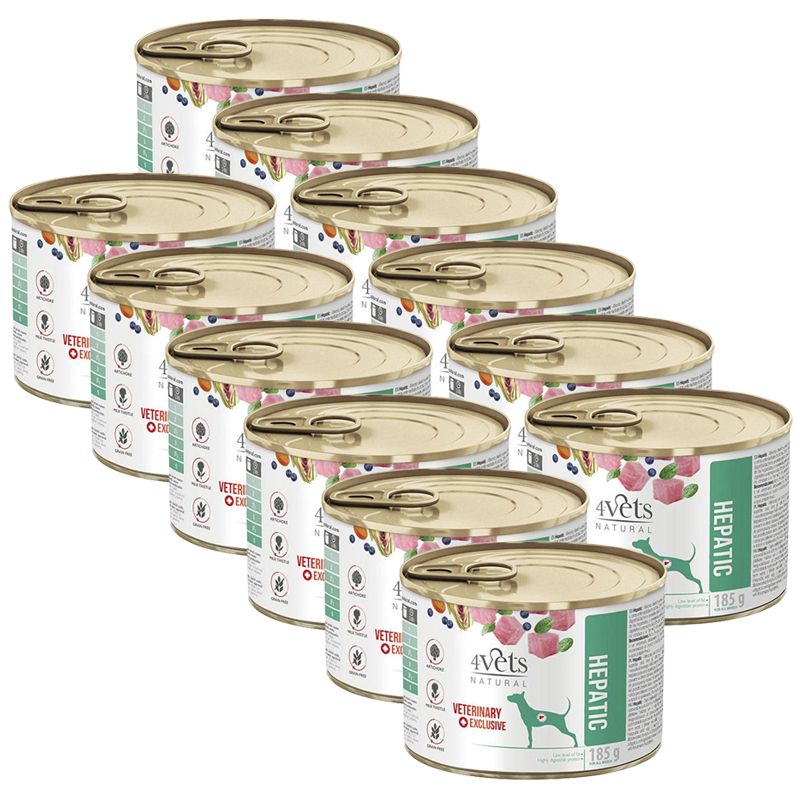 4Vets Natural Veterinary Exclusive HEPATIC 12 x 185 g