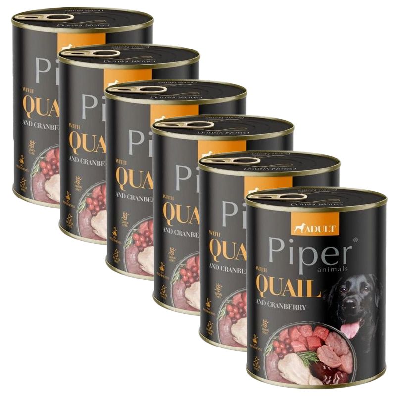 Konzerva Piper Adult s prepelicom i brusnicama 6 x 800 g