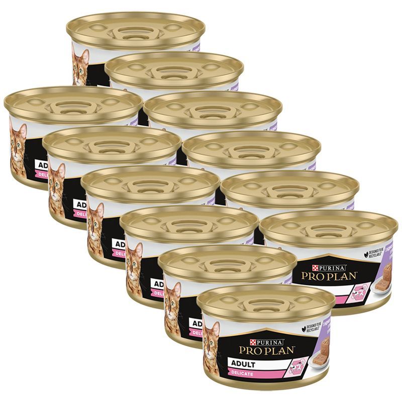 PRO PLAN CAT DELICATE komadi u pašteti Purećo 12 x 85 g