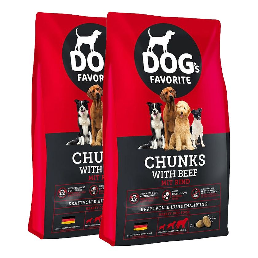 Dogs Favorite Chunks with Beef 2 x 15 kg