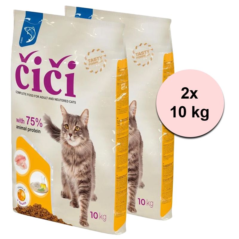 ČIČI suho krmivo za mačke - riba 2 x 10 kg