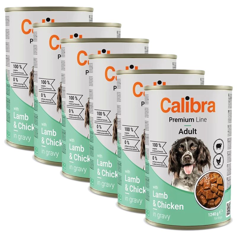Calibra Dog Premium Adult s janjetinom i piletinom 6 x 1240 g