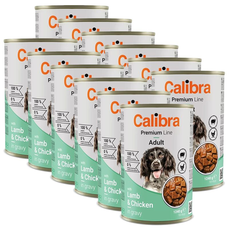 Calibra Dog Premium Adult s janjetinom i piletinom 12 x 1240 g