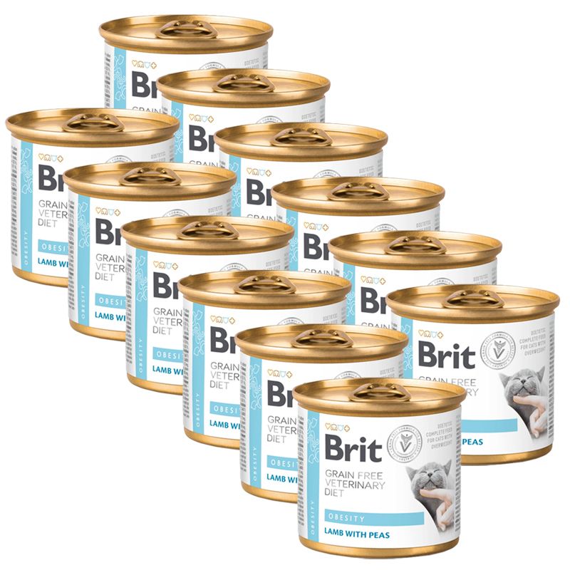 Brit Veterinary Diets GF cat Obesity 12 x 200 g