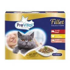 PreVital Fillet Selection Konzerva govedina/piletina/losos u umaku 12 x 85 g