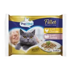 PreVital Fillet Selection Konzerva piletina/ćuretina u želeu 4 x 85 g