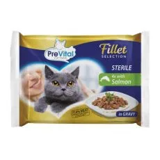 PreVital Fillet Selection Sterilna vrećica losos u umaku 4 x 85 g