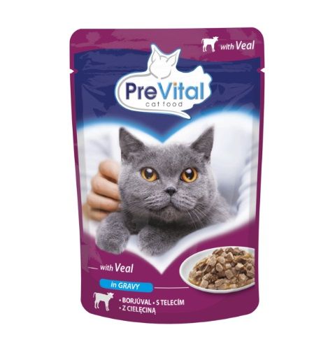PreVital Cat vrećica s teletinom u umaku 100 g